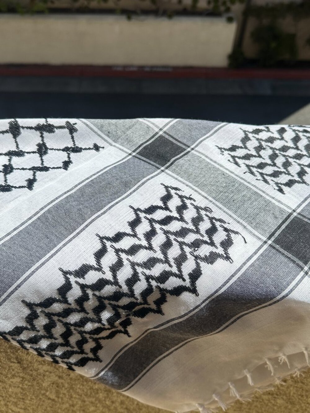Classic Black on White Palestinian Kuffiyeh